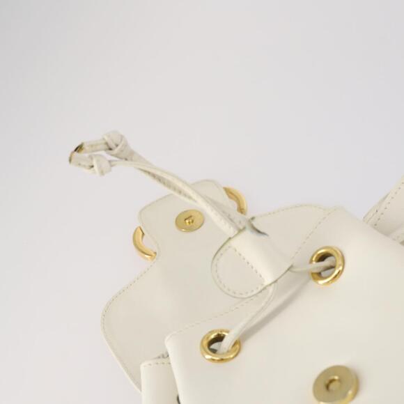Salvatore Ferragamo Backpack Leather White Gold Auth 154163 main image 14